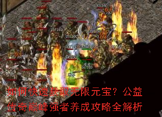 如何快速获取无限元宝?公益传奇巅峰强者养成攻略全解析 如何快速获取无限元宝?公益传奇巅峰强者养成攻略全解析