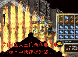 如何在天王传奇私服单职业版本中快速提升战力? 如何在天王传奇私服单职业版本中快速提升战力?