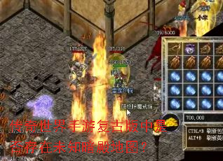 传奇世界手游复古版中是否存在未知暗殿地图? 传奇世界手游复古版中是否存在未知暗殿地图?