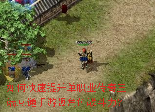 如何快速提升单职业传奇三端互通手游版角色战斗力? 如何快速提升单职业传奇三端互通手游版角色战斗力?